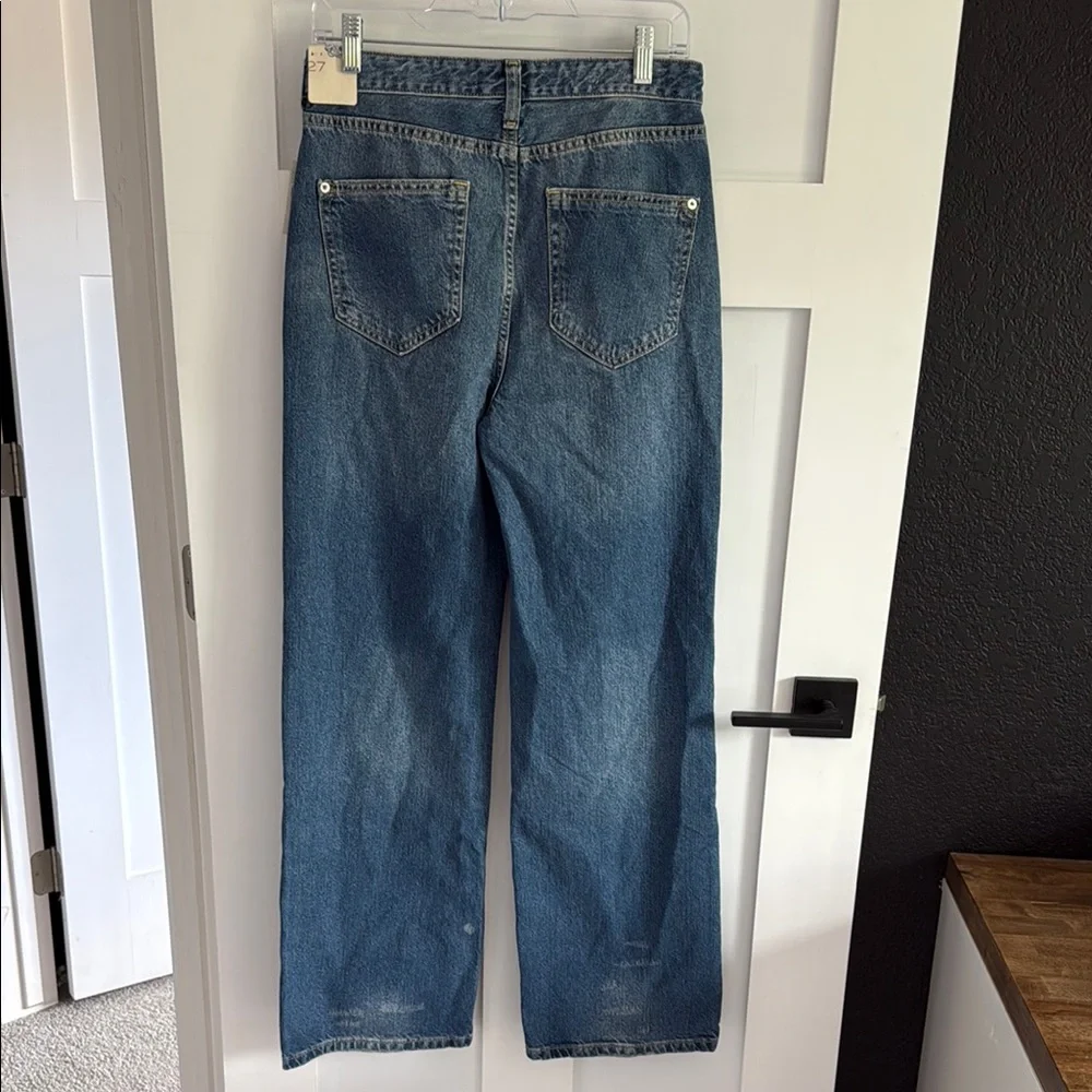 NWT Pilcro Anthropologie Distressed Blue Jeans Size 27 - Picture 8 of 9